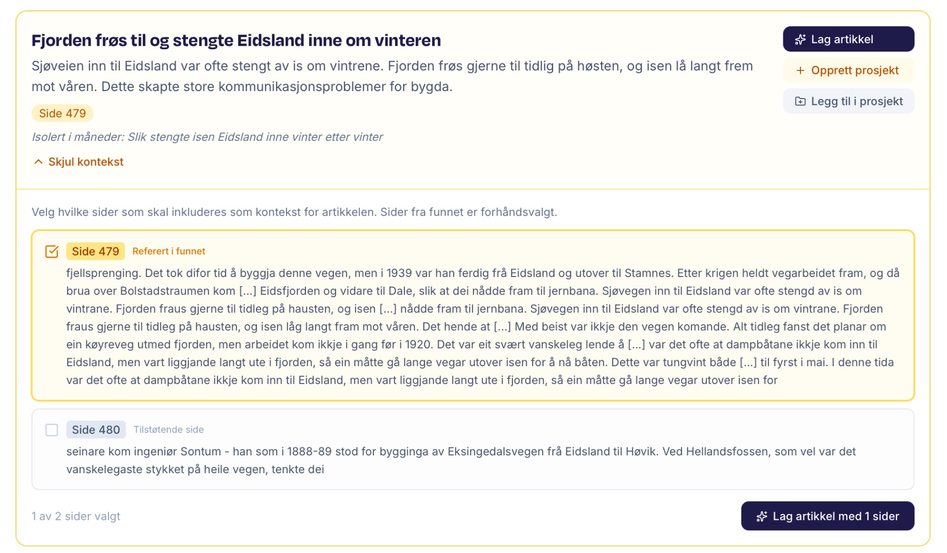 Dykk dypere i hvert funn