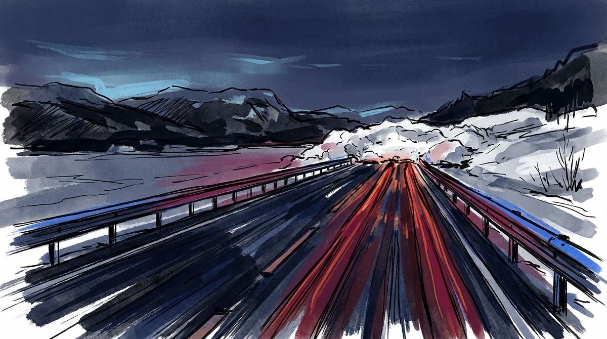 Sørpeskred stenger veien – venter på rasvurdering